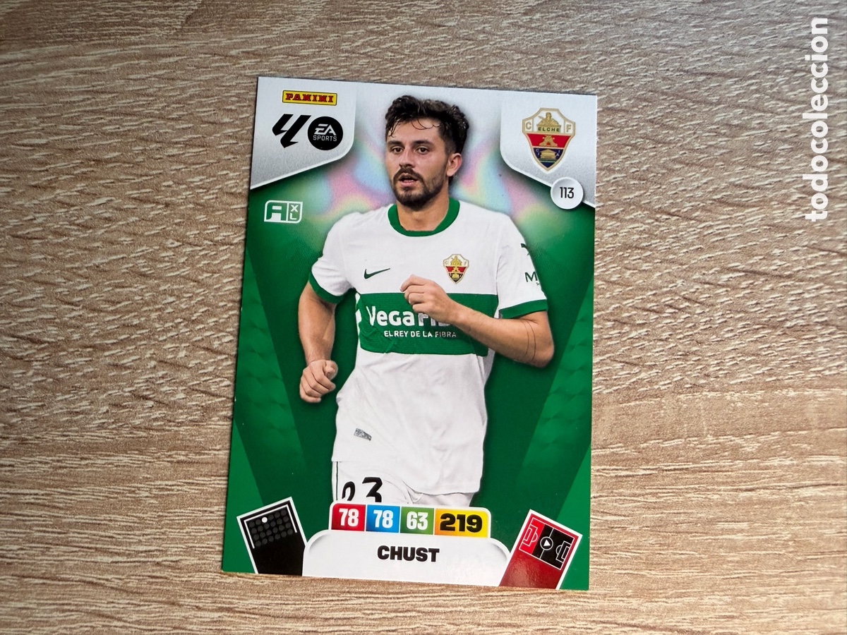 Cromos de f&uacute;tbol: 113 CHUST PANINI ADRENALYN XL LALIGA EA SPORTS 2025 2026 25 26 ELCHE CF