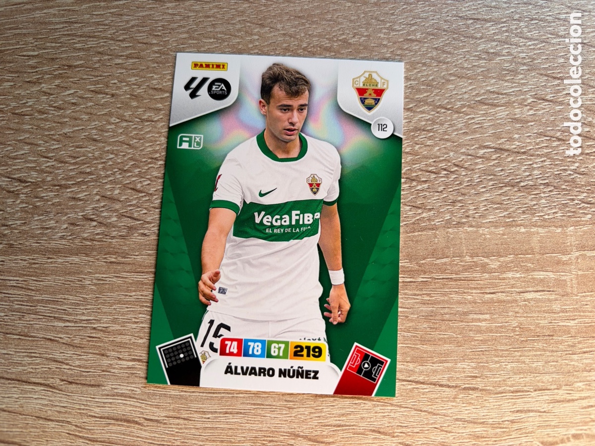 Cromos de f&uacute;tbol: 112 &Aacute;LVARO N&Uacute;&Ntilde;EZ PANINI ADRENALYN XL LALIGA EA SPORTS 2025 2026 25 26 ELCHE CF