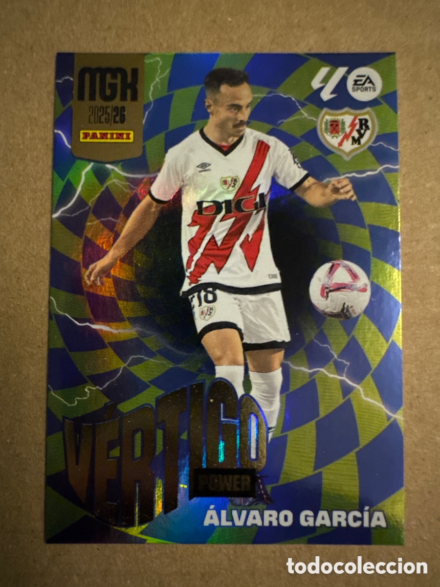 Cromos de f&uacute;tbol: # P379 379 &Aacute;lvaro Garc&iacute;a V&eacute;rtigo Power Rayo Vallecano Megacracks 25 26 2025 2026 MGK