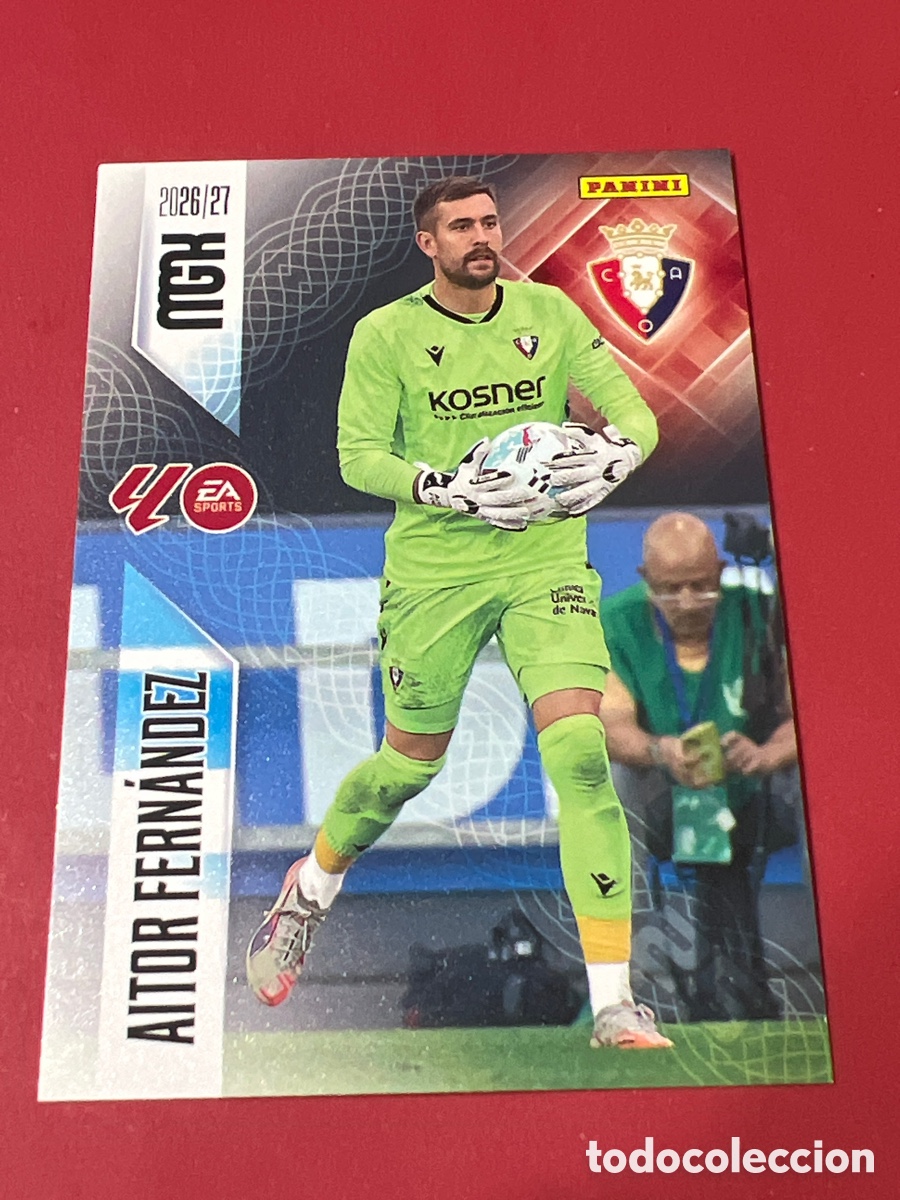 Cromos de f&uacute;tbol: C9724. 255 AITOR FERN&Aacute;NDEZ MEGACRACKS MGK 2026 2027 26 27 OSASUNA