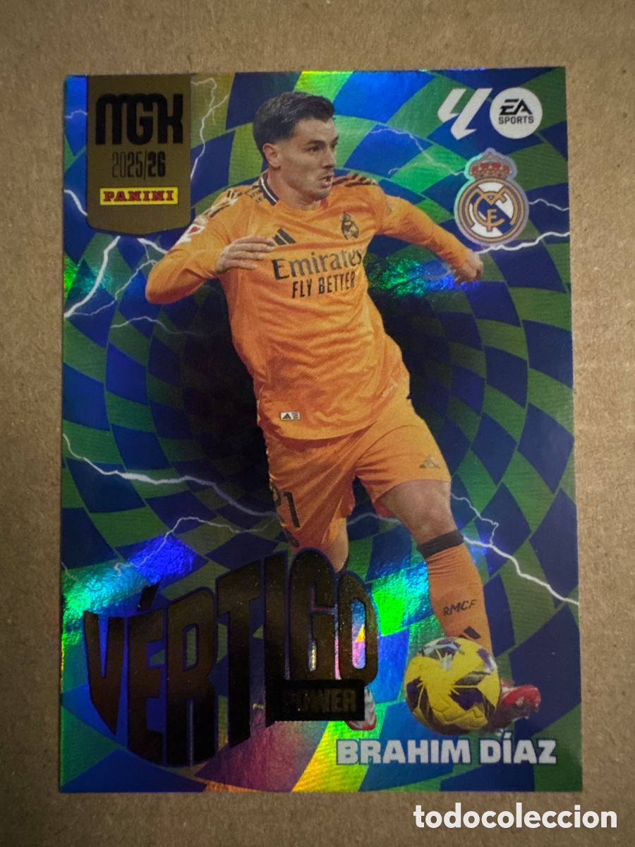 Cromos de Futebol: # P381 381 Brahim D&iacute;az Real Madrid V&eacute;rtigo Power Megacracks 25 26 2025 2026 MGK