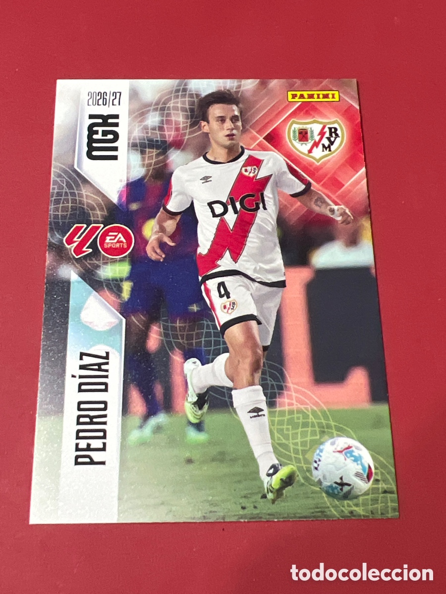 Cromos de Futebol: C9728. 298 Pedro D&iacute;az, Rayo Vallecano, Panini Megacracks MGK 2026 2027 26 27