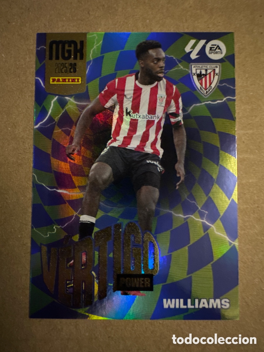 Cartes &agrave; collectionner de Football: # P386 386 I&ntilde;aki Williams Athletic Club Bilbao V&eacute;rtigo Power Megacracks 25 26 2025 2026 MGK