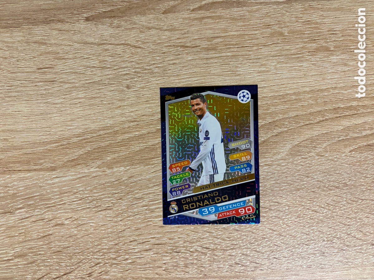 Cromos de f&uacute;tbol: CRISTIANO RONALDO HAT-TRICK HERO TOPPS MATCH ATTAX UEFA CHAMPIONS LEAGUE 2016 2017 16 17 REAL MADRID