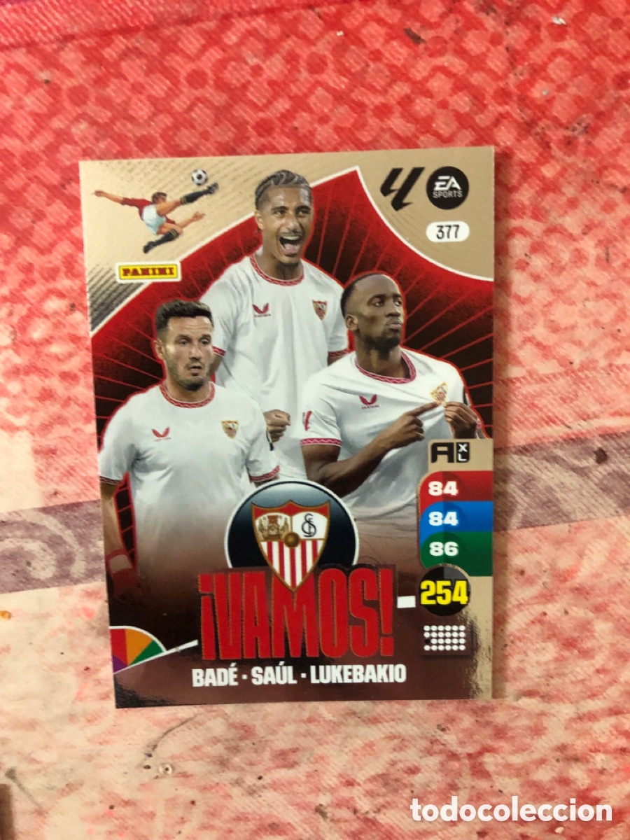 Cromos de f&uacute;tbol: 377 BADE SAUL LUKEBAKIO SEVILLA VAMOS ⚽ PANINI LIGA ADRENALYN XL 2024 2025 24 25 ⚽