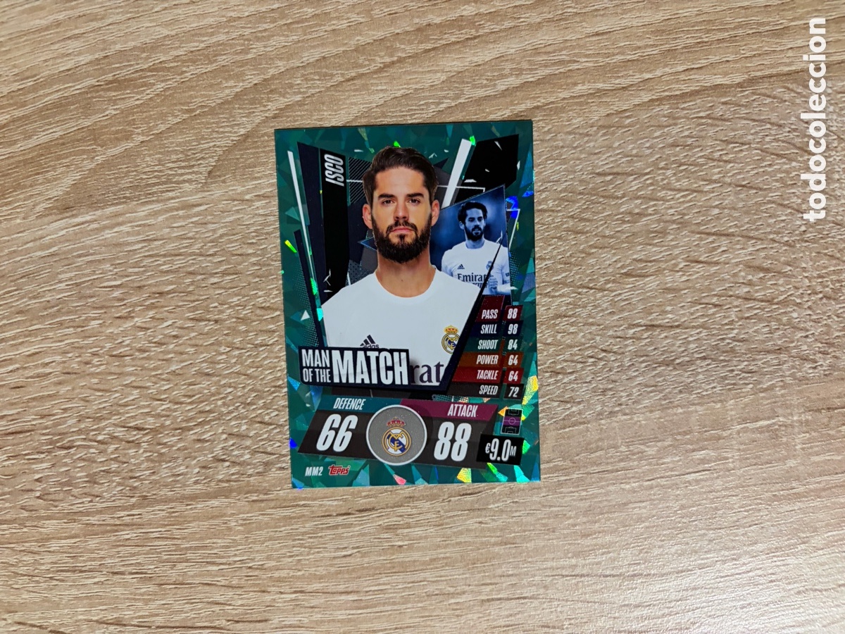 Cromos de f&uacute;tbol: MM2 ISCO MAN OF THE MATCH TOPPS MATCH ATTAX UEFA CHAMPIONS LEAGUE 2021 2022 21 22 REAL MADRID
