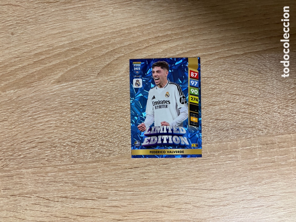 Cromos de f&uacute;tbol: FEDERICO VALVERDE LIMITED EDITION PANINI ADRENALYN XL FIFA 365 2025 25 REAL MADRID