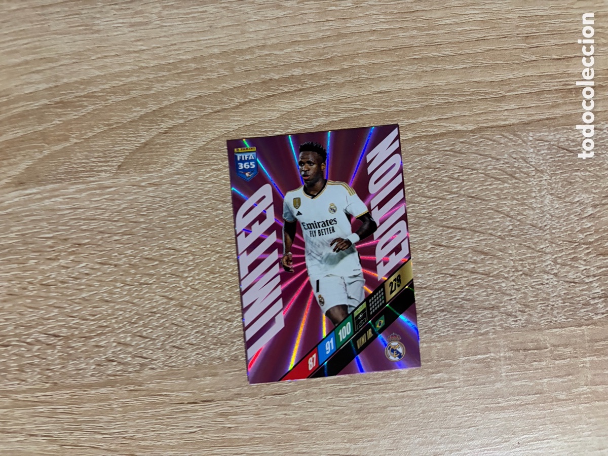Cromos de f&uacute;tbol: VINI JR. 278 LIMITED EDITION PANINI ADRENALYN XL FIFA 365 2024 24 REAL MADRID