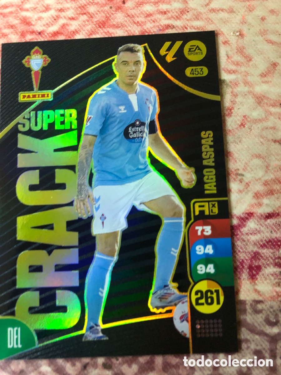 Cromos de f&uacute;tbol: IAGO ASPAS SUPERCRACK NUMERO 453 ADRENALYN 2024 2025