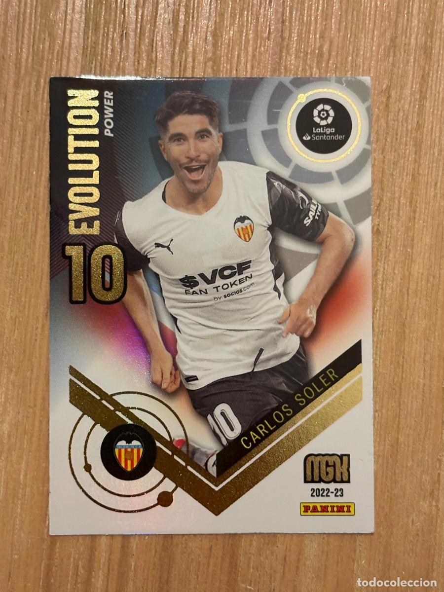Cromos de f&uacute;tbol: 5. CROMO MEGACRACKS 2022-23 22-23 EVOLUTION POWER CARLOS SOLER P378 PARALELA