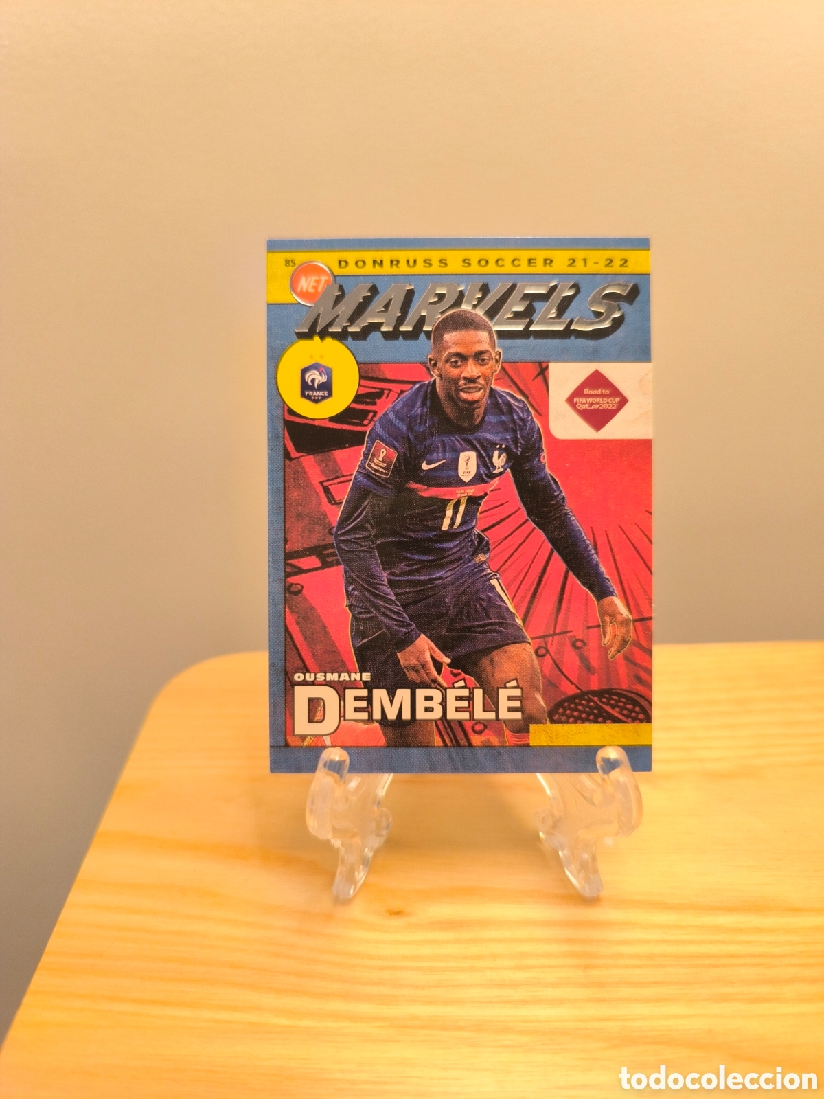 Cromos de f&uacute;tbol: Dembele PANINI Donruss MARVELS Francia