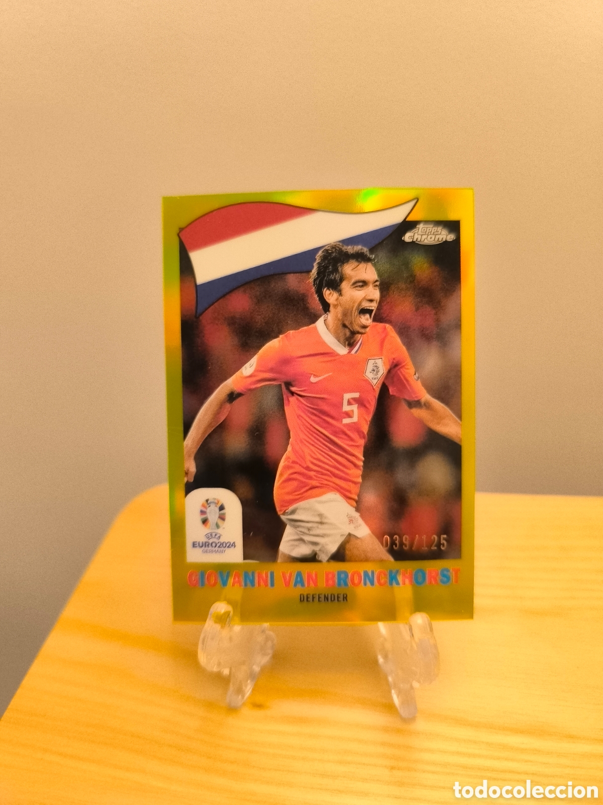 Cromos de f&uacute;tbol: Giovanni Van Bronckhorst numerada /125 Topps Chrome Euro 2024