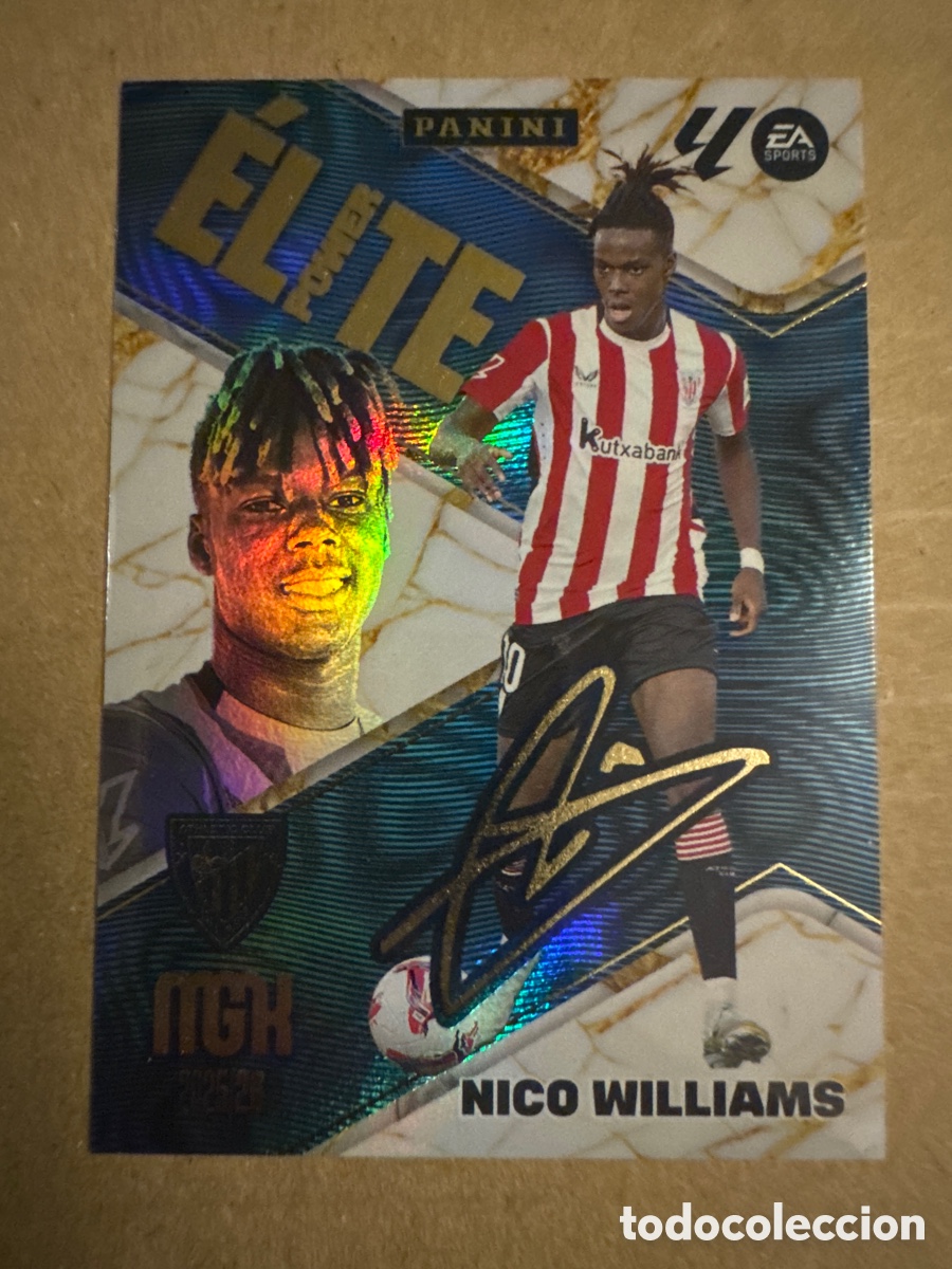 Cromos de f&uacute;tbol: # P13 13 Nico Williams Athletic Club Bilbao ELITE Power Megacracks 25 26 2025 2026 MGK