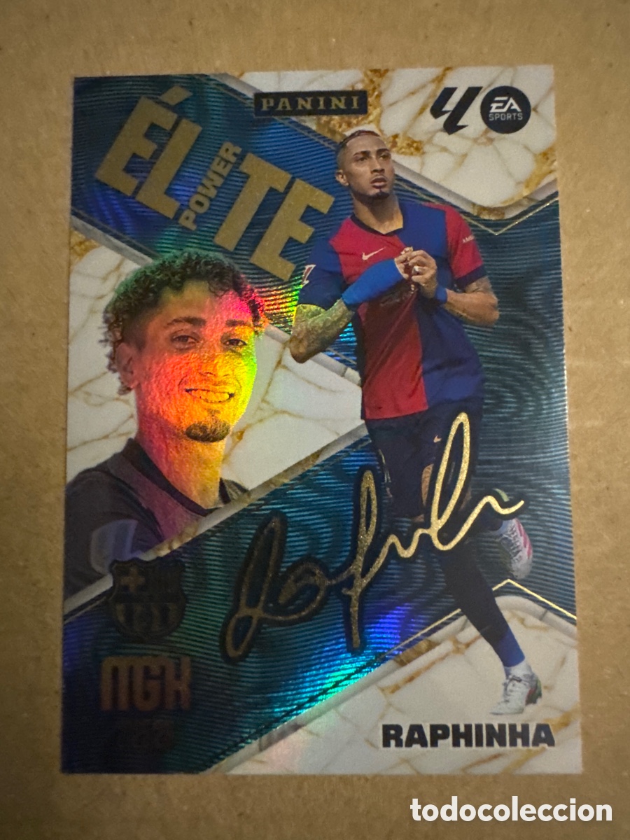 Cromos de f&uacute;tbol: #v P16 16 Raphinha FC Barcelona ELITE Power Megacracks 25 26 2025 2026 MGK