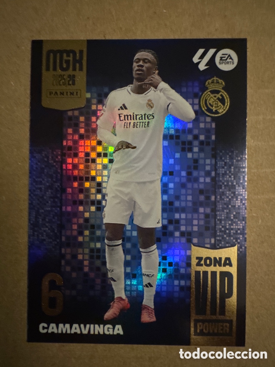 Cromos de f&uacute;tbol: # P391 391 Camavinga Real Madrid Zona VIP Power Megacracks 25 26 2025 2026 MGK