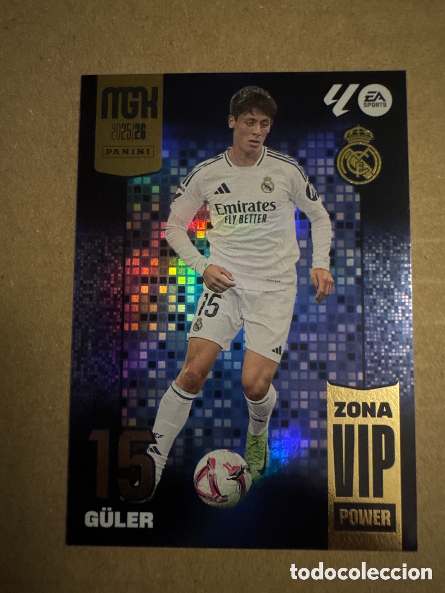 Cromos de f&uacute;tbol: # P394 394 Arda G&uuml;ler Real Madrid Zona VIP Power Megacracks 25 26 2025 2026 MGK