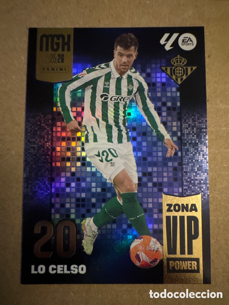 Cromos de f&uacute;tbol: # P401 401 Lo Celso Real Betis Zona VIP Power Megacracks 25 26 2025 2026 MGK