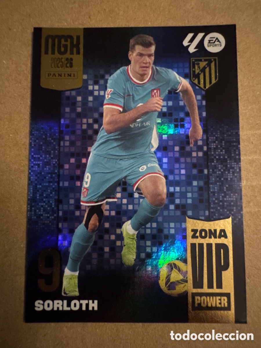 Cromos de f&uacute;tbol: # P404 404 Sorloth Atl&eacute;tico de Madrid Zona VIP Power Megacracks 25 26 2025 2026 MGK