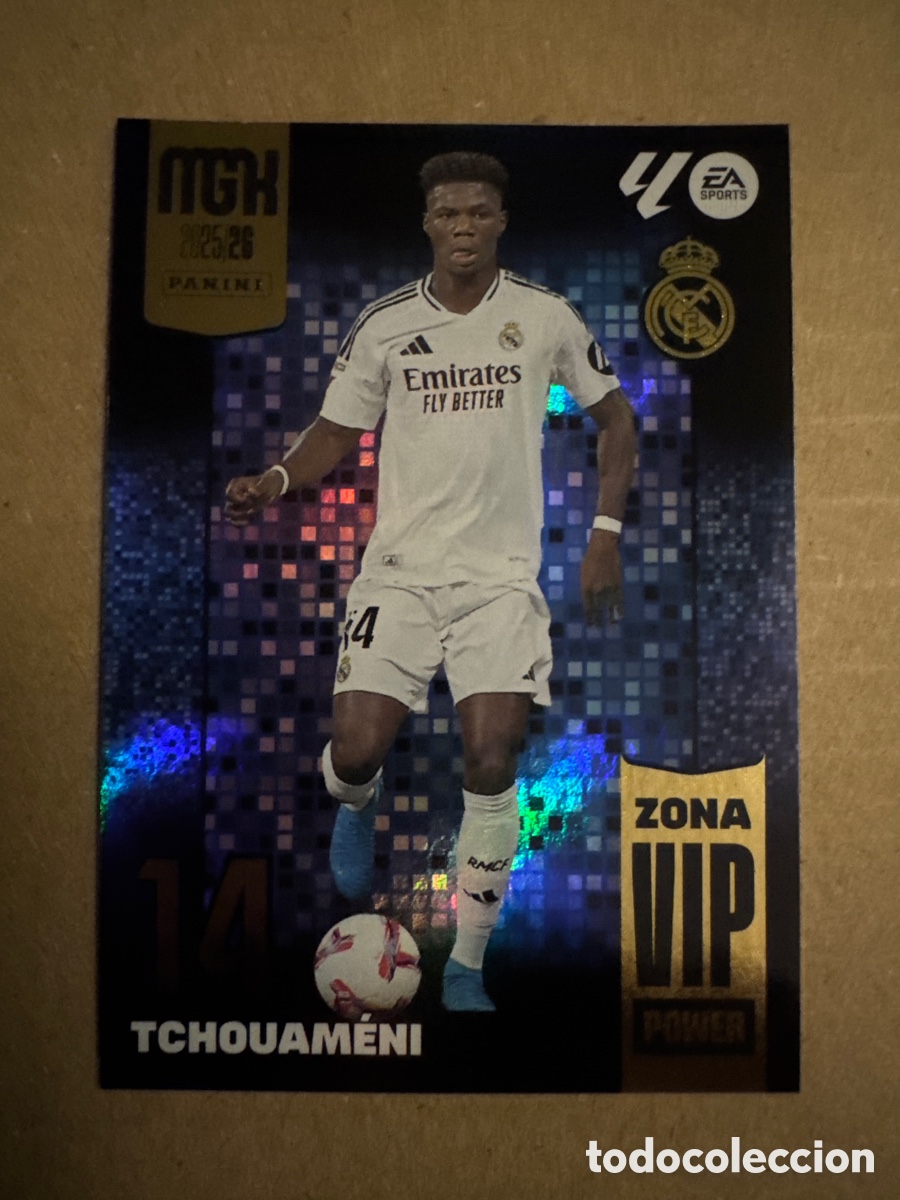 Cromos de f&uacute;tbol: # P405 405 Tchouameni Real Madrid Zona VIP Power Megacracks 25 26 2025 2026 MGK