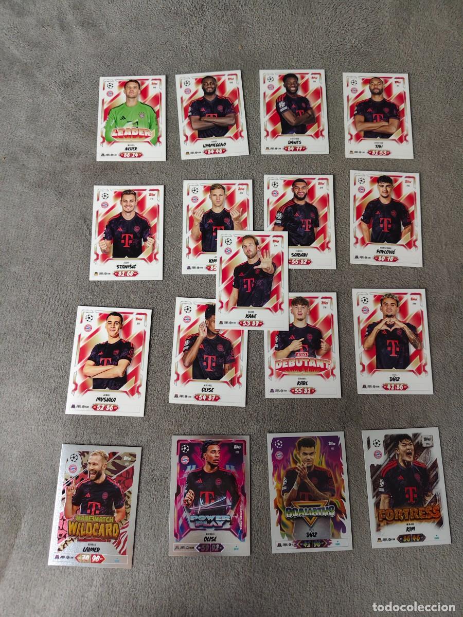 Cromos de f&uacute;tbol: LOTE 13 BASE 4 ESPECIALES FC BAYERN M&Uuml;NCHEN KARL OLISE MATCH ATTAX 26/27 2026 2027 TOPPS UCC AAU