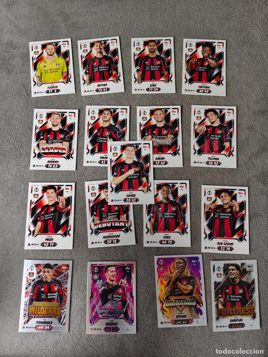 Cromos de f&uacute;tbol: LOTE 13 BASE 4 ESPECIALES BAYER LEVERKUSEN LUCAS VAZQUEZ MATCH ATTAX 26/27 2026 2027 TOPPS UCC AAU