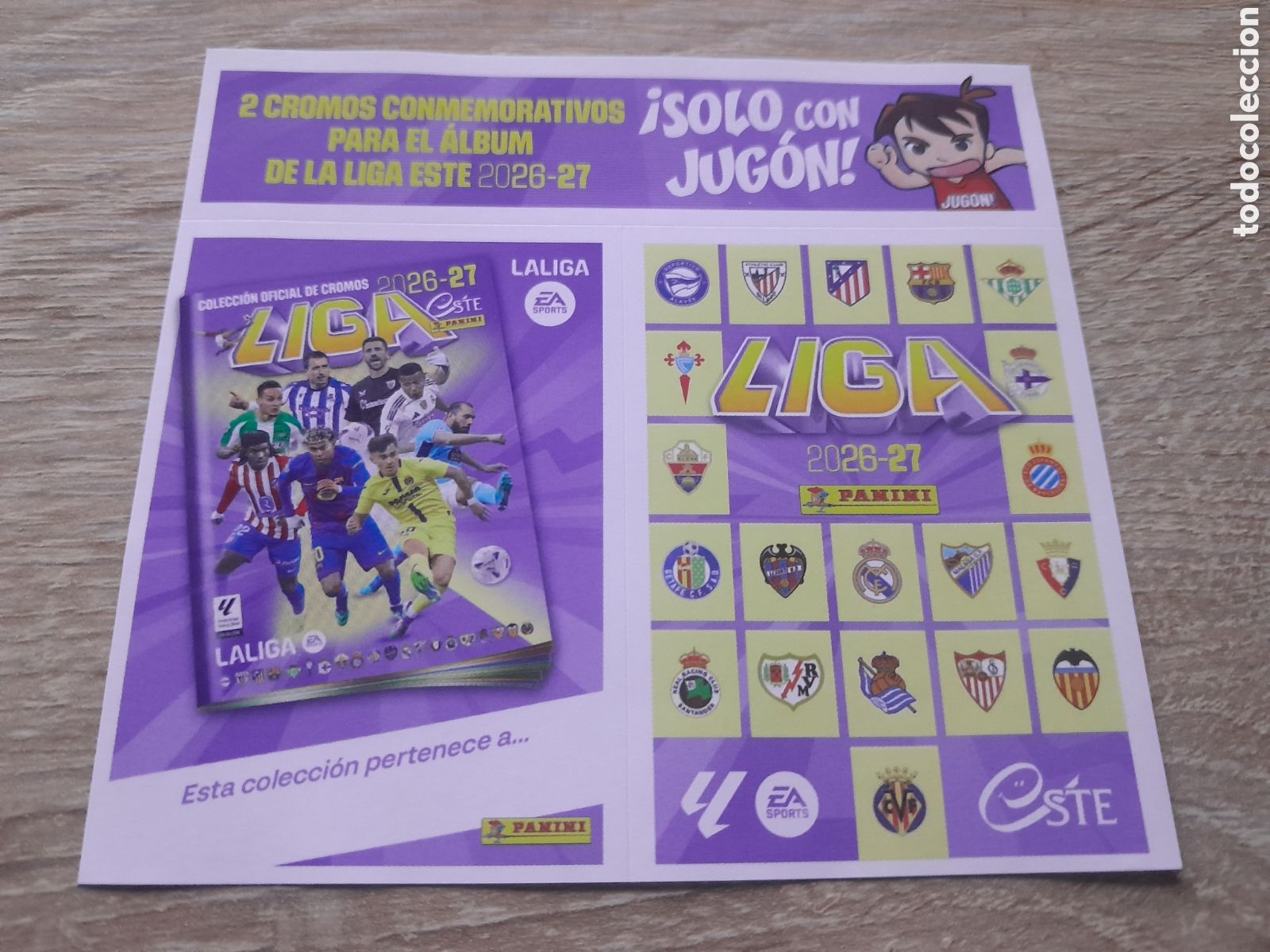 Cromos de f&uacute;tbol: 2 CROMOS EDICIONES ESTE 2026-27 CONMEMORATIVOS 2026 2027