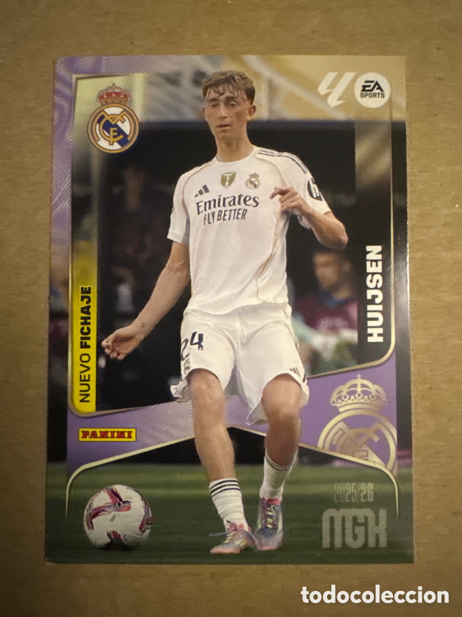 Cromos de f&uacute;tbol: # 442 Dean Huijsen Real Madrid Nuevo Fichaje Megacracks 25 26 2025 2026 2&ordf; MGK