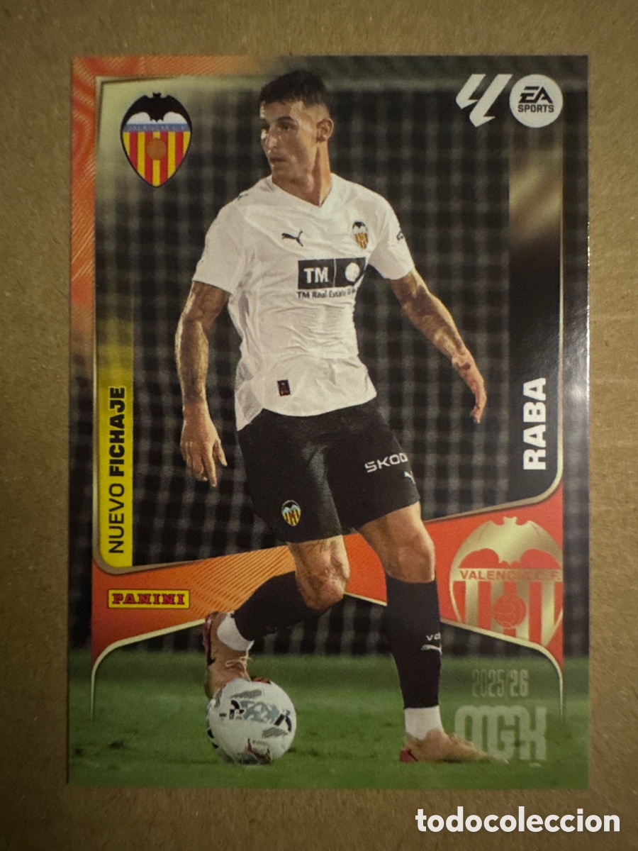 Cromos de f&uacute;tbol: # 444 Raba Valencia Nuevo Fichaje 2 edici&oacute;n Megacracks 25 26 2025 2026 2&ordf; MGK