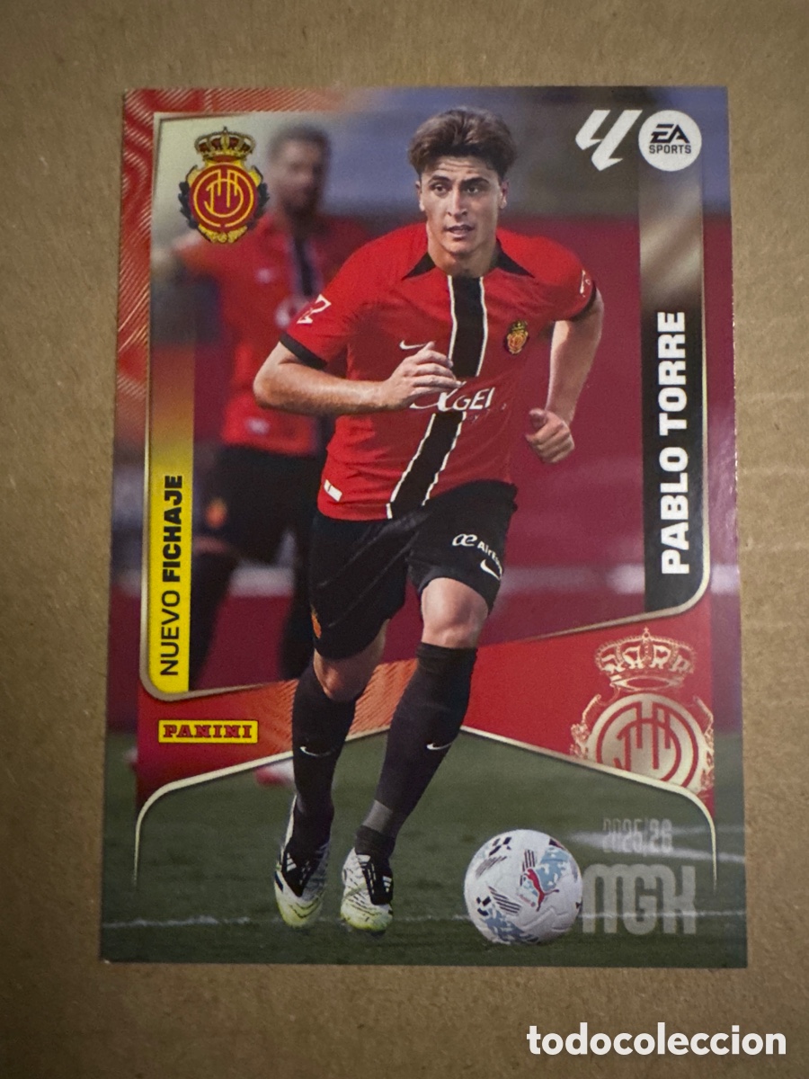 Cromos de f&uacute;tbol: # 448 Pablo Torre Mallorca Nuevo Fichaje 2 edici&oacute;n Megacracks 25 26 2025 2026 2&ordf; MGK