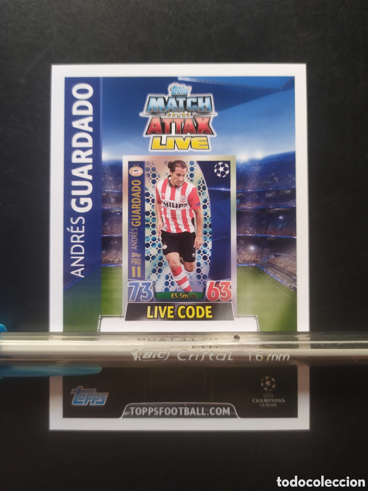 Cromos de f&uacute;tbol: UEFA Champions match attax topps 2015 2016 15 16 live code Guardado PSV Eindhoven