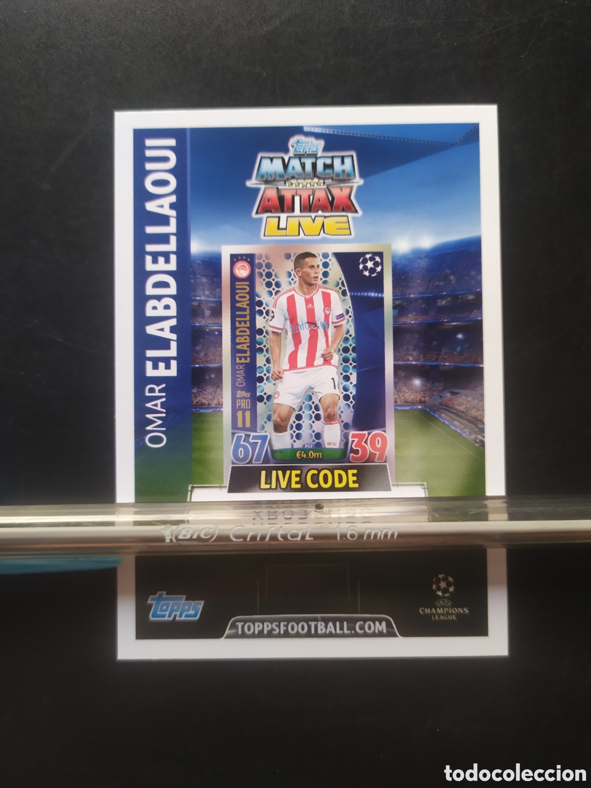 Cromos de f&uacute;tbol: UEFA Champions match attax topps 2015 2016 15 16 live code Elabdellaoui Olympiacos