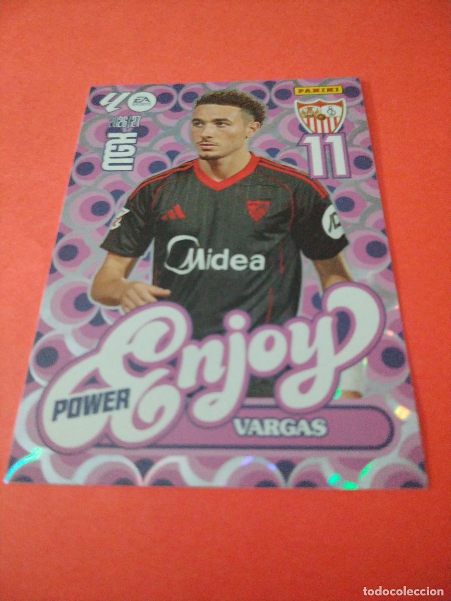 Cromos de f&uacute;tbol: MEGACRACKS 2026 2027 ENJOY POWER 387P VARGAS