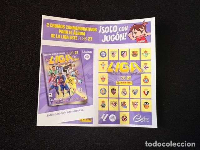 Cromos de f&uacute;tbol: Cromos Conmemorativos Panini Liga Este 2026 2027 FC Barcelona Real Madrid