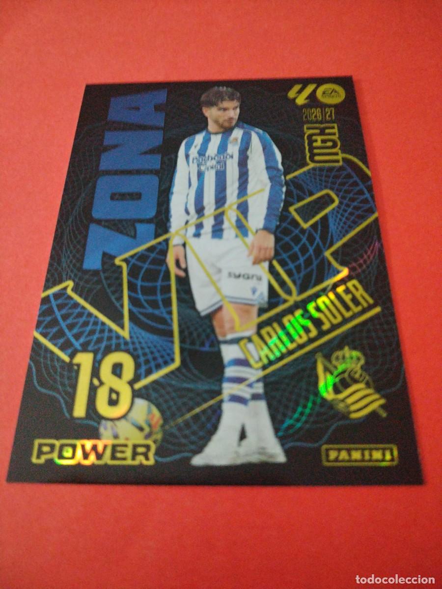 Cromos de f&uacute;tbol: MEGACRACKS 2026 2027 ZONA VIP POWER N 390P CARLOS SOLER