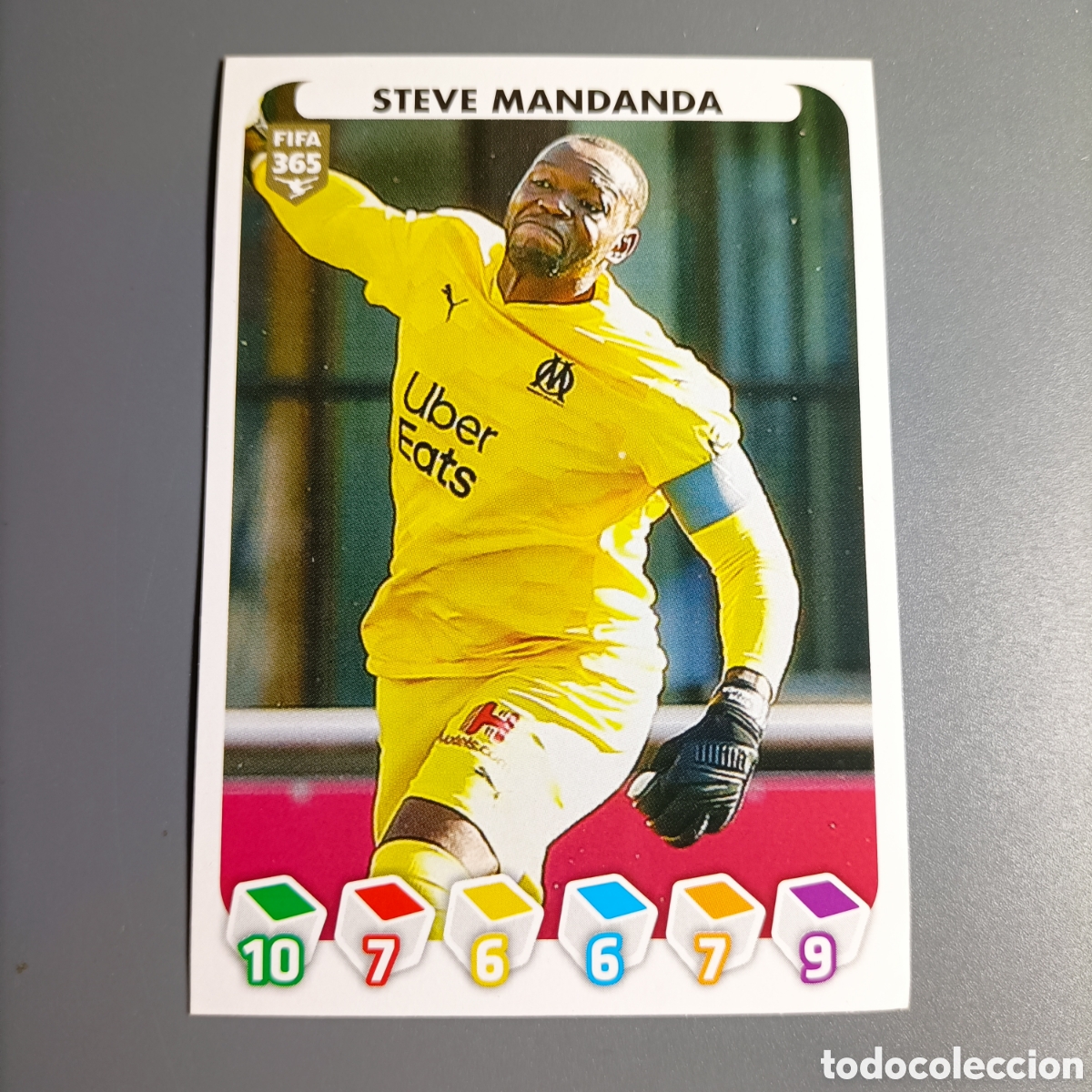 Cromos de f&uacute;tbol: STICKER PANINI ALBUM 2021. FIFA 365 (OLYMPIQUE DE MARSEILLE) №323 STEVE MANDANDA