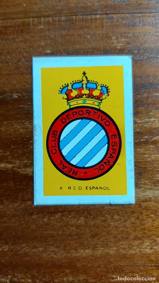 Cromos de f&uacute;tbol: R.C.D. ESPA&Ntilde;OL - N&uacute;mero X - Escudo adhesivo - FHER 77/78 1977/78 - Dificil&iacute;simo