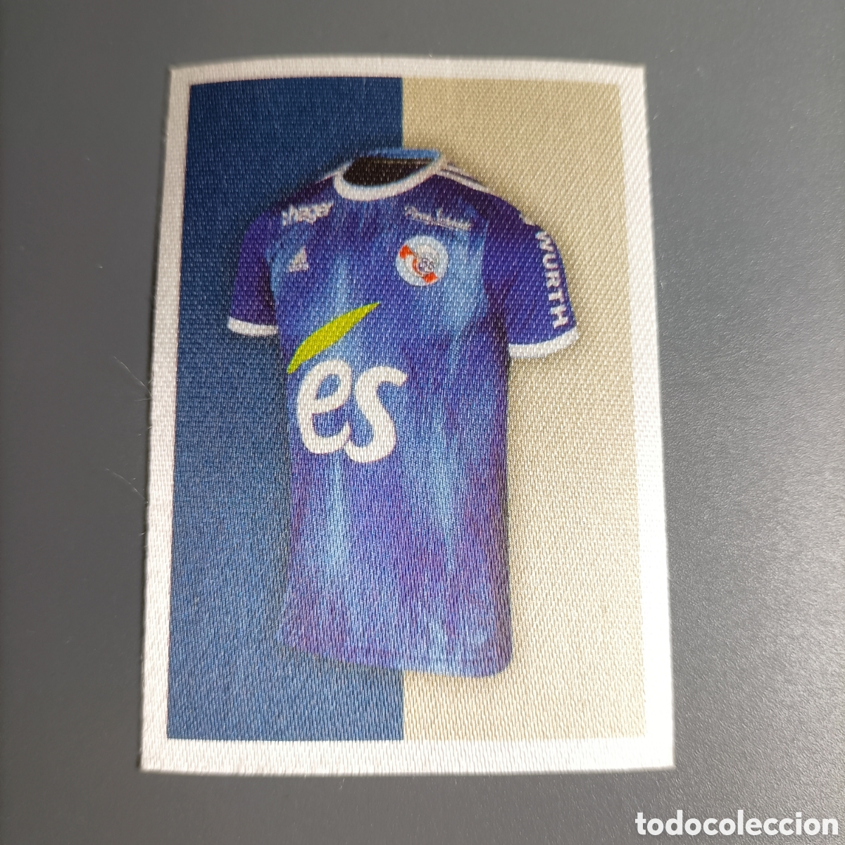 Cromos de f&uacute;tbol: CROMO STICKER TELA. PANINI FOOT. LIGUE 1 FRANCE 19-20. №485 camiseta del RC Strasbourg Alsace