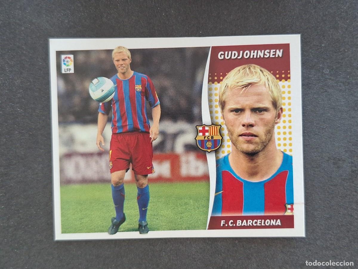 Cromos de f&uacute;tbol: L7 GUDJOHNSEN F. C. BARCELONA FICHAJE 2 LIGA ESTE 2006 2007 06 07 NUNCA PEGADO SIN PEGAR