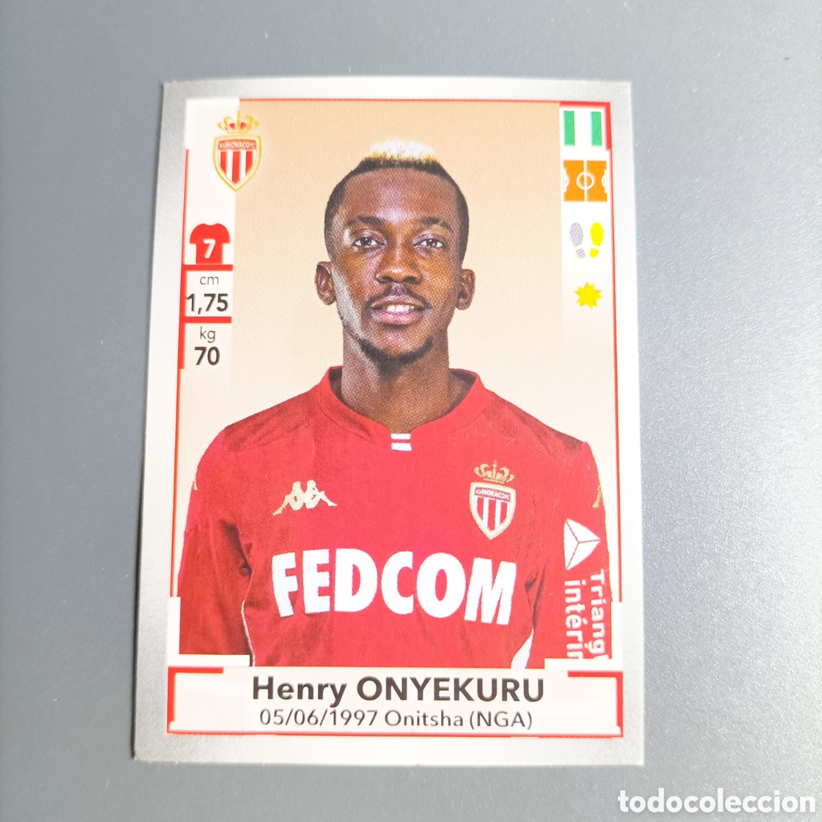 Cromos de f&uacute;tbol: CROMO STICKER. PANINI FOOT. LIGUE 1 FRANCE 2019-20. №253 HENRY ONYEKURU