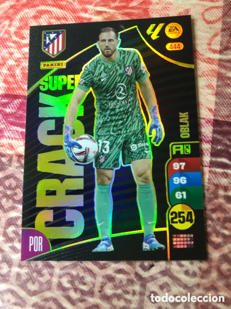 Cromos de f&uacute;tbol: 444 OBLAK SUPERCRACK SUPER CRACK ATLETICO MADRID Adrenalyn XL LIGA 24 25 2024 2025 PANINI ALBUM