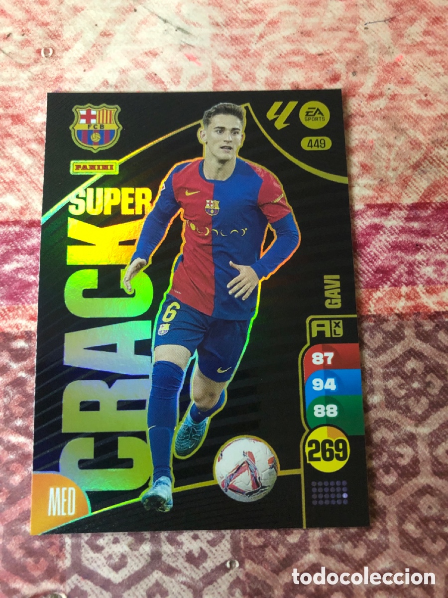 Cromos de f&uacute;tbol: 449 GAVI SUPERCRACK ADRENALYN 2024 2025