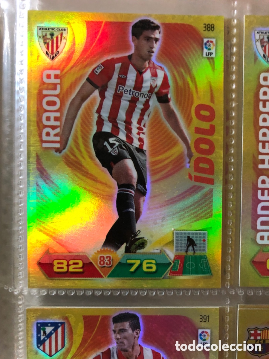 Cromos de f&uacute;tbol: IRAOLA &Iacute;DOLO 388 (BILBAO) 2011-2012 11 12 ADRENALYN PANINI CROMO CARTA A-2
