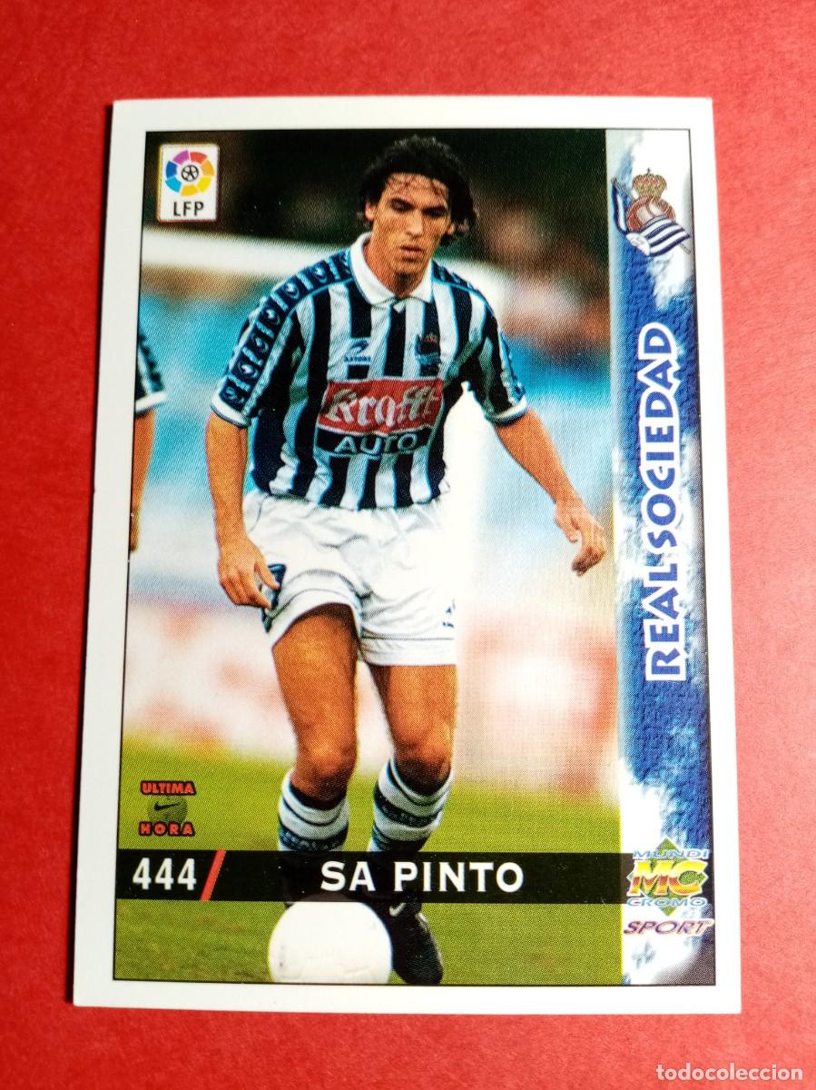 Fu&szlig;ball-Sticker: N&ordm; 444 SA PINTO, ULTIMA HORA, REAL SOCIEDAD, FICHAS LIGA 1998 1999 98/99, MUNDICROMO