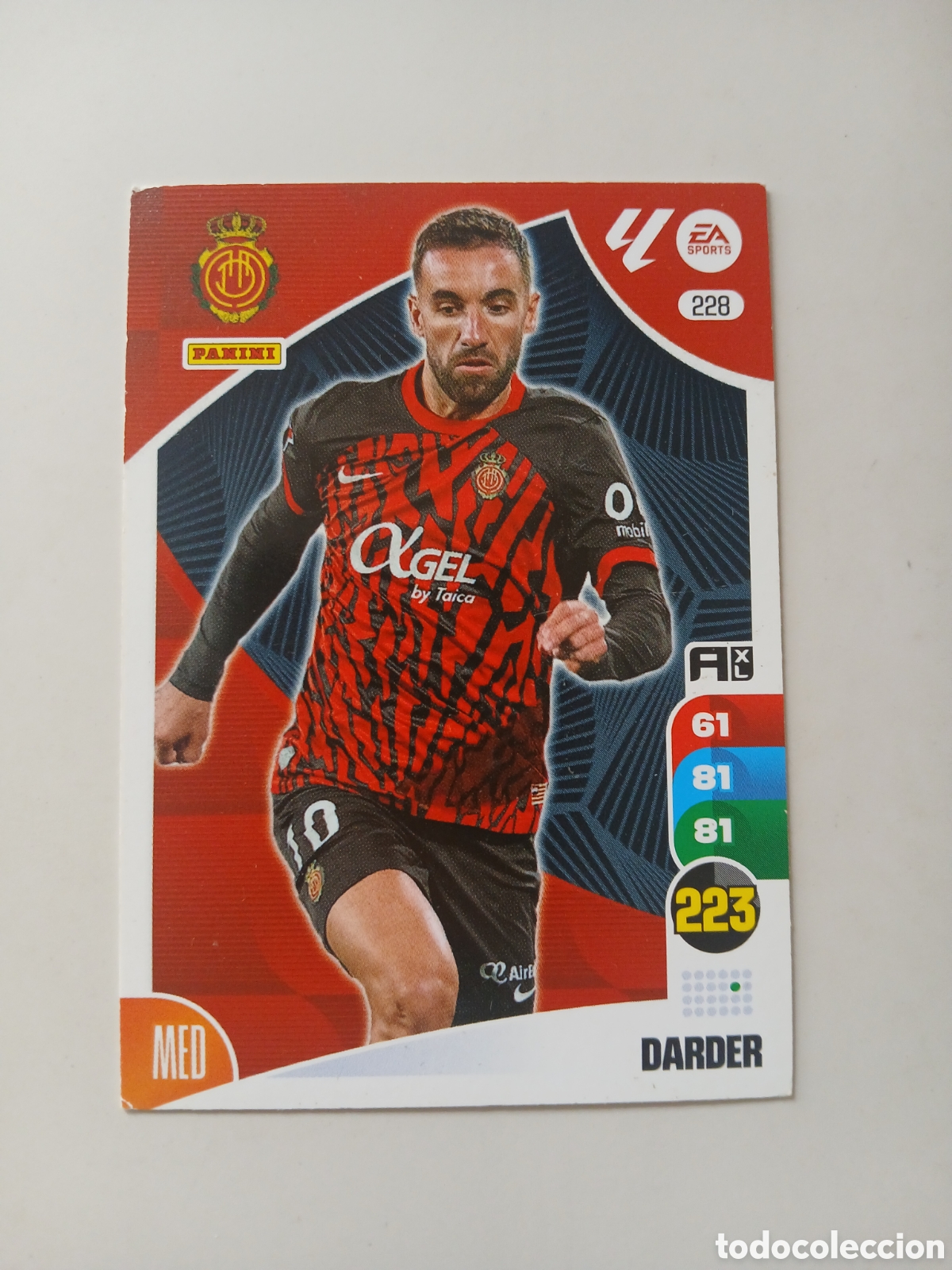 Cromos de f&uacute;tbol: 2024 2025 24 25 CROMO CARTA ADRENALYN MALLORCA DARDER 228 EN BUEN ESTADO