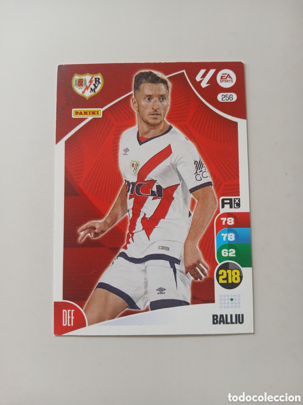 Cromos de f&uacute;tbol: 2024 2025 24 25 CROMO CARTA ADRENALYN RAYO VALLECANO BALLIU 256 EN BUEN ESTADO
