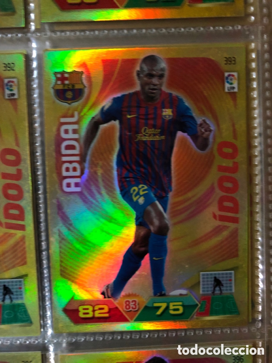 Cromos de f&uacute;tbol: 393 ABIDAL - FC BARCELONA IDOLO ADRENALYN XL 2011 2012 PANINI 11 1