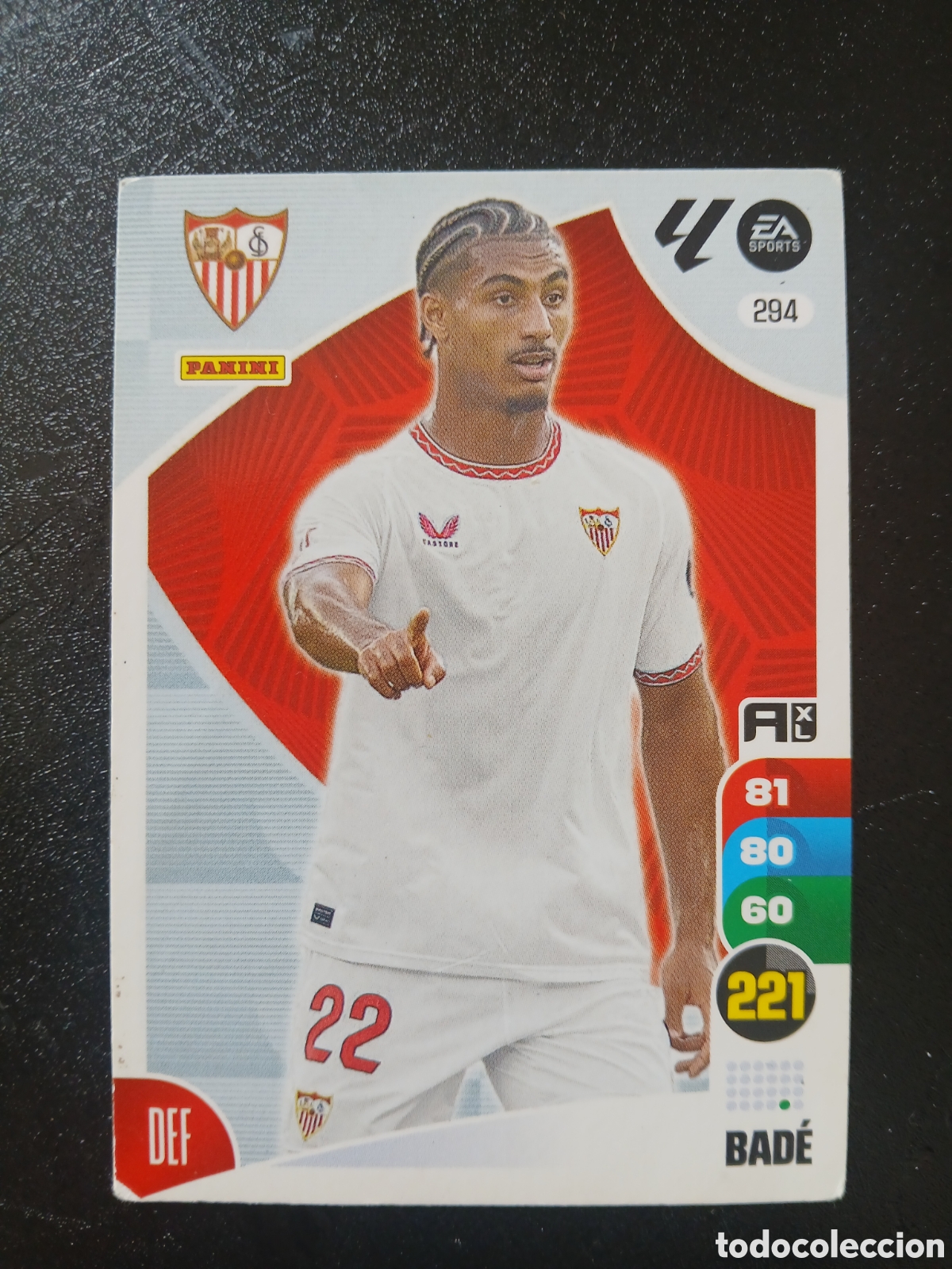 Cromos de f&uacute;tbol: 2024 2025 24 25 CROMO CARTA ADRENALYN SEVILLA BADE 294 EN BUEN ESTADO
