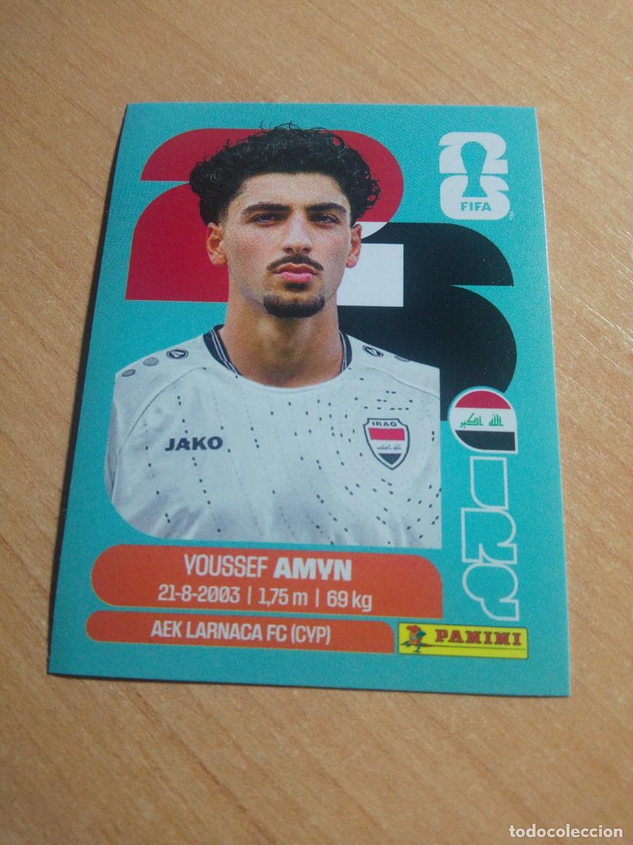 Cromos de f&uacute;tbol: YOUSSEF AMYN IRAQ IRQ 14 MUNDIAL FIFA WORLD CUP 2026 26 PANINI STICKERS NUEVO