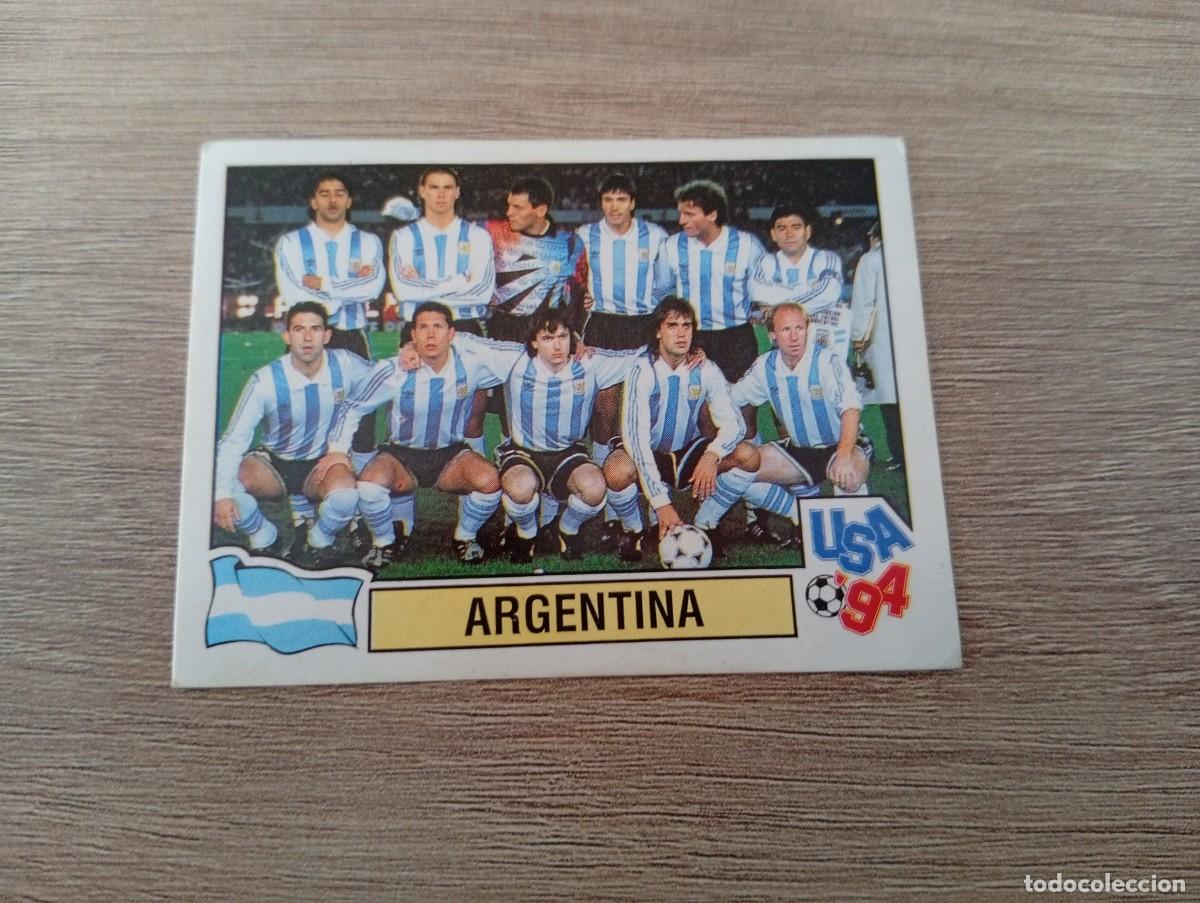 Cromos de f&uacute;tbol: ALINEACION ARGENTINA 258 MUNDIAL USA 94 1994 SIN PEGAR NUNCA PEGADO