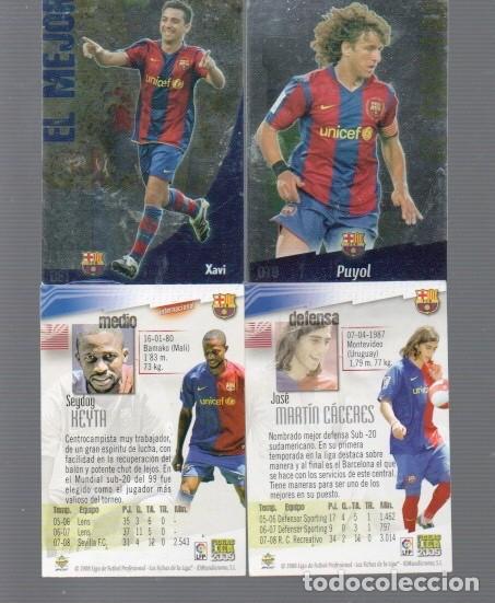 Cromos de f&uacute;tbol: siete-cromos-futbol-club-barcelona-a&ntilde;o-2008-edit&oacute;-mundial